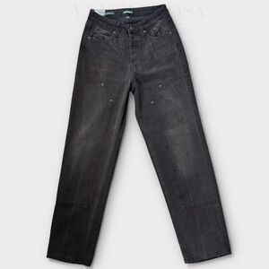 Women's Black Jeans,high rise straight fit. 90s